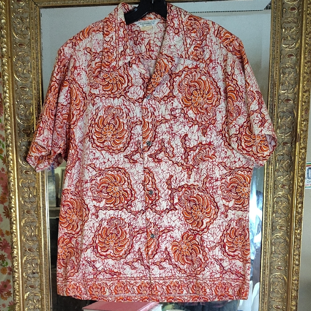 MIA Red and Orange Patterned Casual Shirt